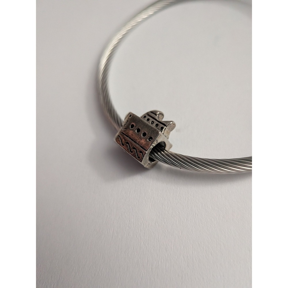 Silver Tone Cruise Ship Charm Bead for European Bracelets Nautical Ocean Liner